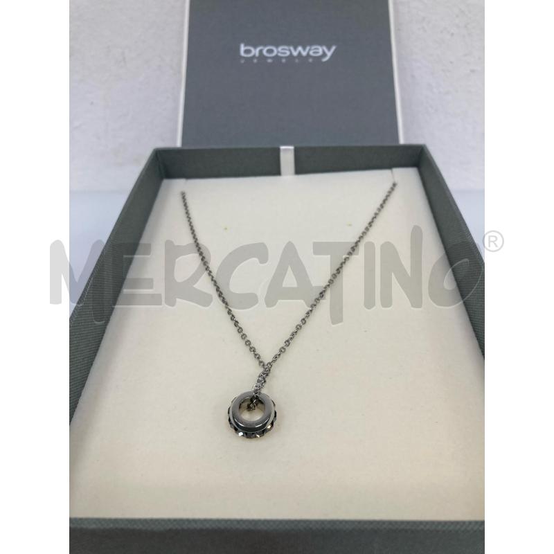 COLLANA BROSWAY CIONDOLO BRILLANTINATO\NERO | Mercatino dell'Usato Gazzada schianno 1